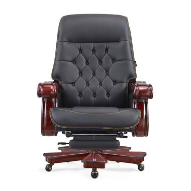 Red leather executive discount chair